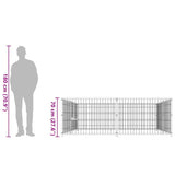 Dog Kennel Silver 4 m? Steel - Low Angle