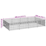 Dog Kennel Silver 8 m? Steel