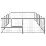 Dog Kennel Silver 10 m² Steel - Side View