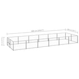 Dog Kennel Silver 12 m? Steel