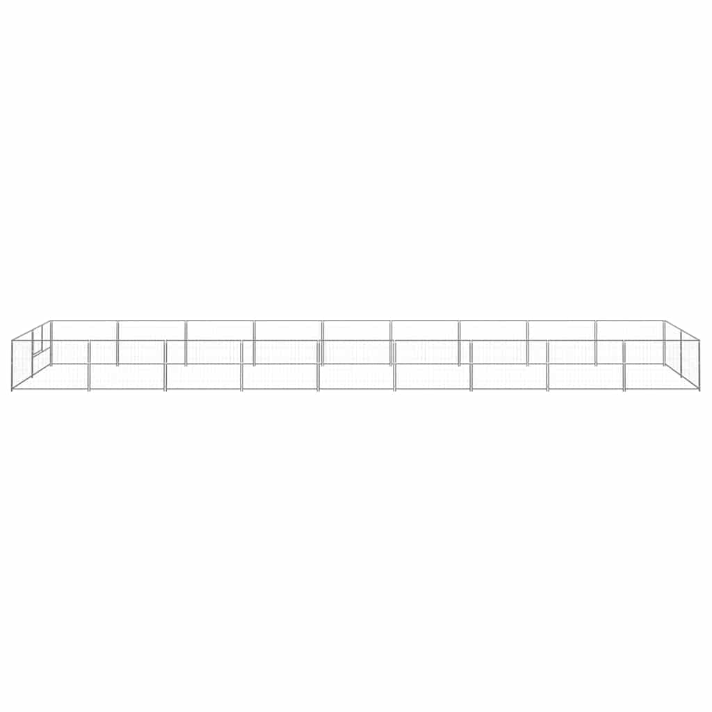 Dog Kennel Silver 18 m? Steel