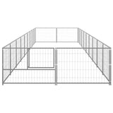 Dog Kennel Silver 18 m² Steel - Side View
