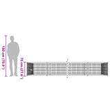 Dog Kennel Silver 18 m? Steel - Low Angle