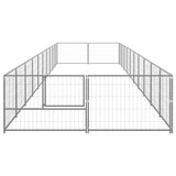 Dog Kennel Silver 20 m² Steel - Side View