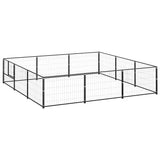 Dog Kennel Black 9 m? Steel