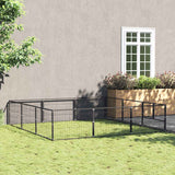 Dog Kennel Black 9 m? Steel