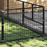 Dog Kennel Black 15 m? Steel