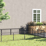 Dog Kennel Black 15 m? Steel