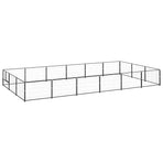 Dog Kennel Black 18 m² Steel