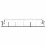 Dog Kennel Black 18 m? Steel