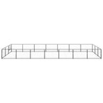 Dog Kennel Black 21 m² Steel