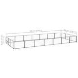 Dog Kennel Black 21 m? Steel