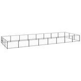 Dog Kennel Black 24 m? Steel