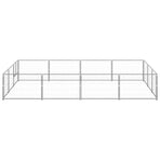 Dog Kennel Silver 12 m² Steel