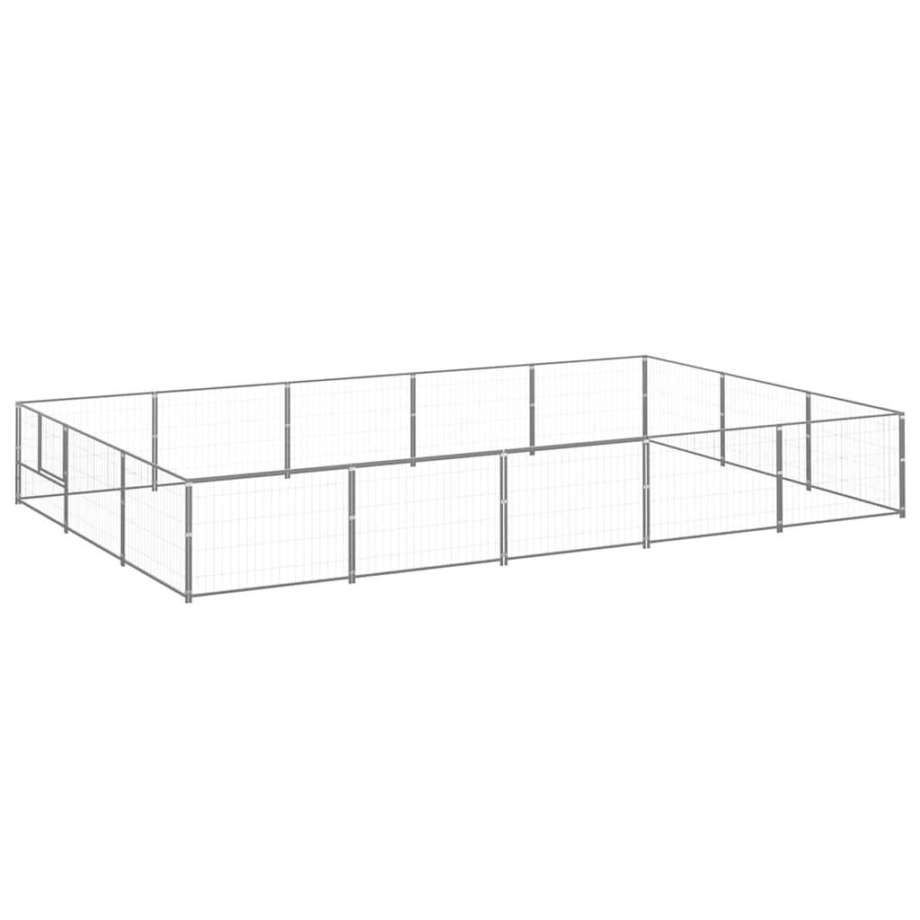 Dog Kennel Silver 15 m? Steel
