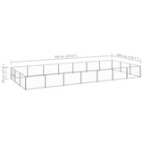 Dog Kennel Silver 21 m? Steel