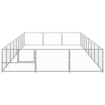 Dog Kennel Silver 24 m² Steel