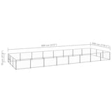 Dog Kennel Silver 24 m? Steel