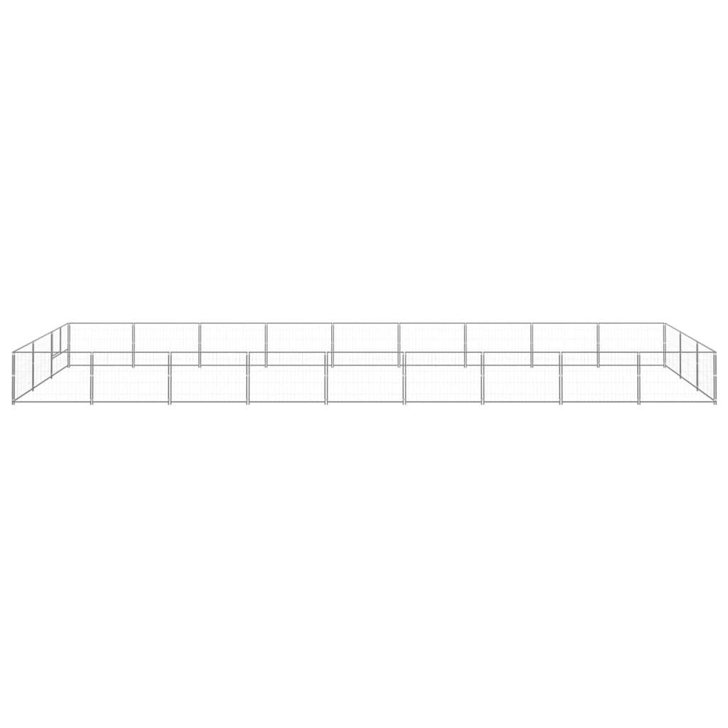 Dog Kennel Silver 27 m? Steel
