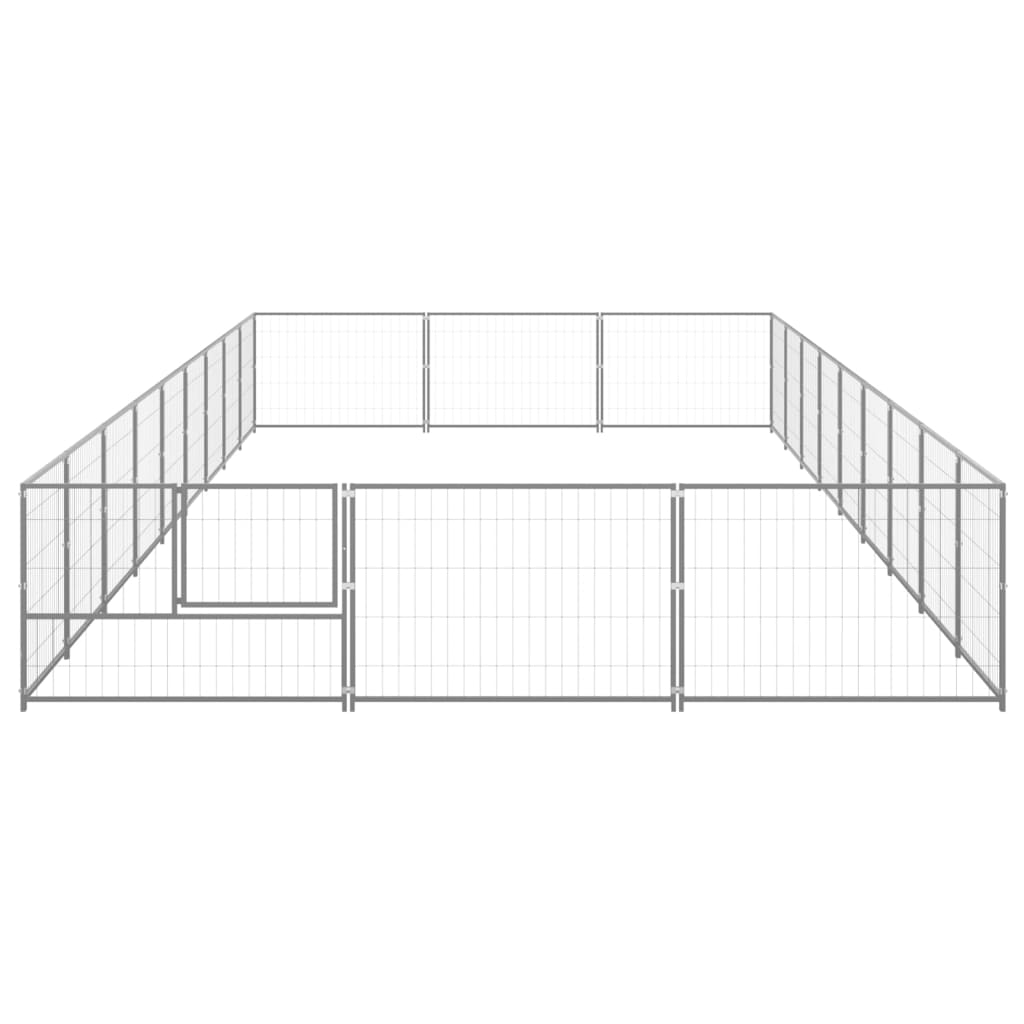 Dog Kennel Silver 27 m? Steel