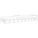 Dog Kennel Silver 27 m? Steel