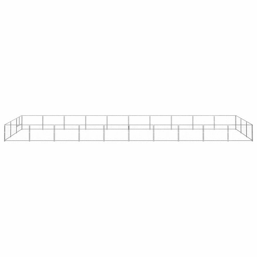 Dog Kennel Silver 30 m² Steel