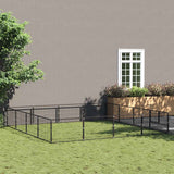 Dog Kennel Black 16 m? Steel