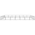 Dog Kennel Black 28 m² Steel