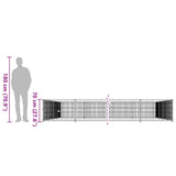 Dog Kennel Black 28 m? Steel - Low Angle