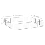 Dog Kennel Silver 16 m? Steel