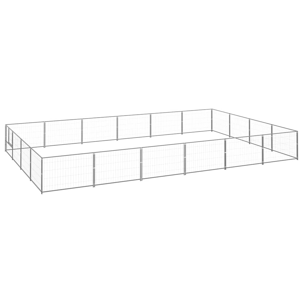 Dog Kennel Silver 24 m? Steel