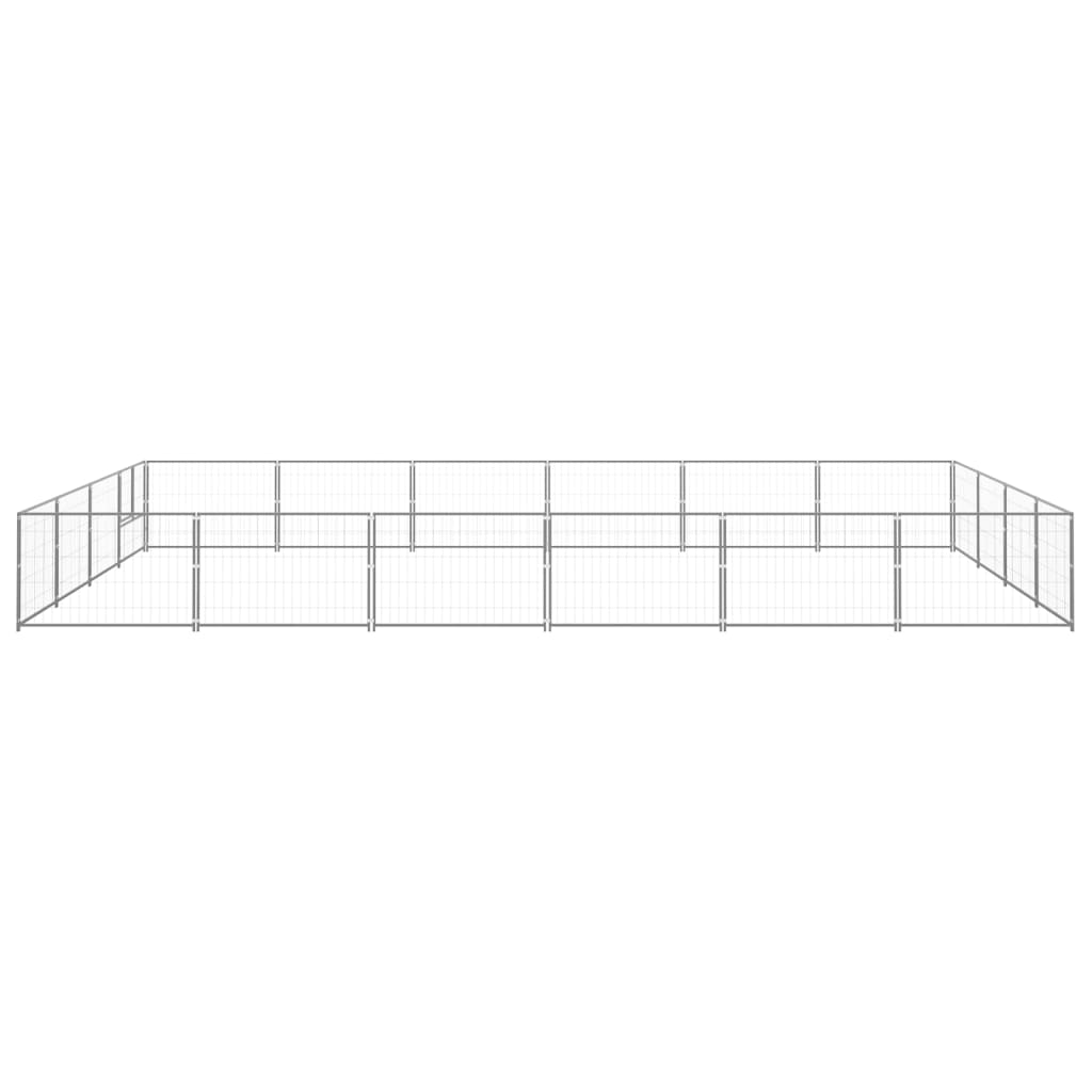 Dog Kennel Silver 24 m? Steel