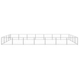Dog Kennel Silver 28 m² Steel - Front View