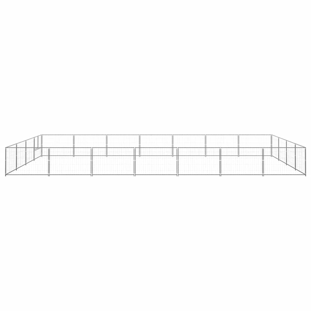Dog Kennel Silver 28 m? Steel