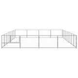 Dog Kennel Silver 28 m² Steel - Side View