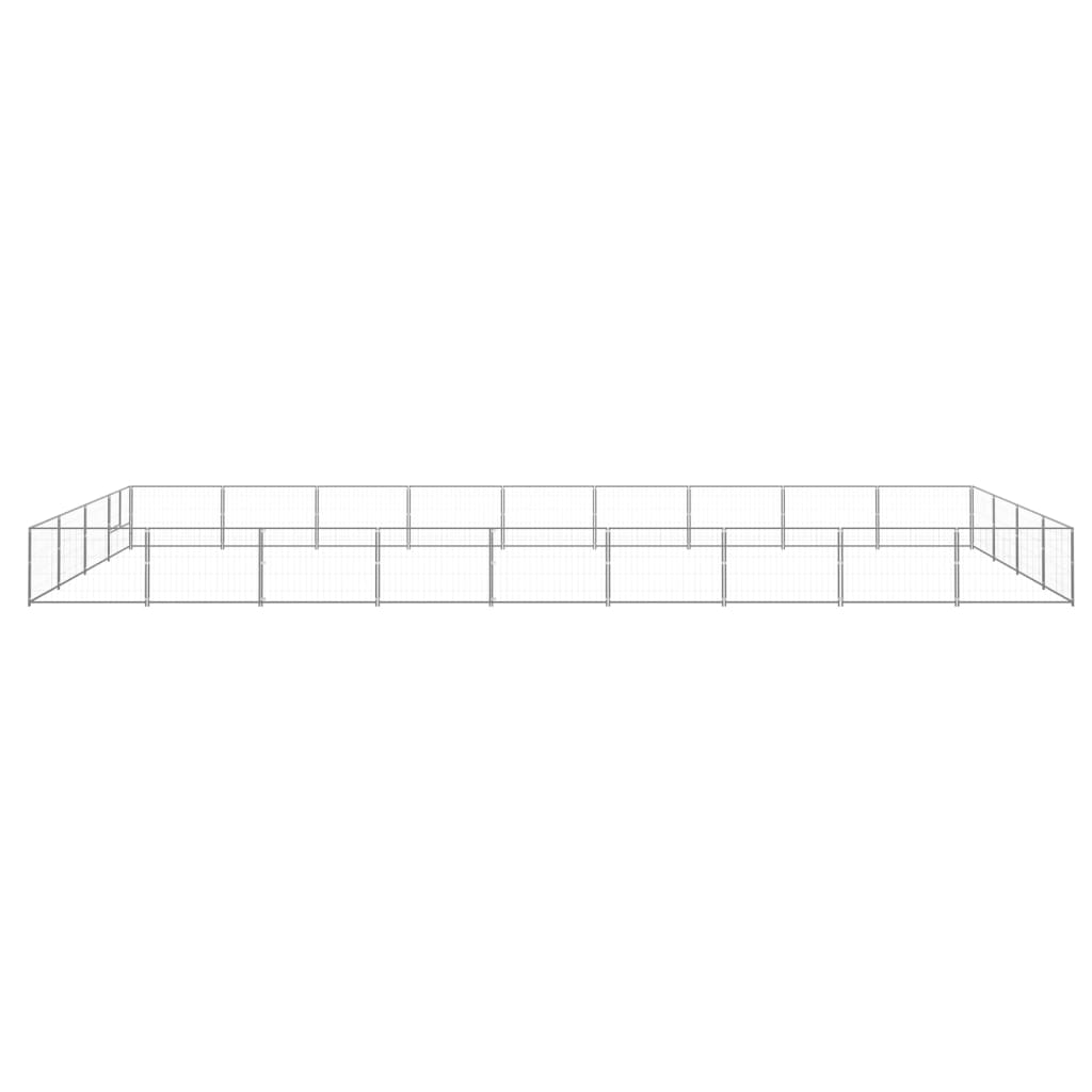 Dog Kennel Silver 36 m? Steel