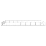 Dog Kennel Silver 36 m² Steel - Front View
