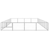 Dog Kennel Silver 36 m² Steel - Side View