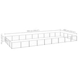 Dog Kennel Silver 36 m? Steel
