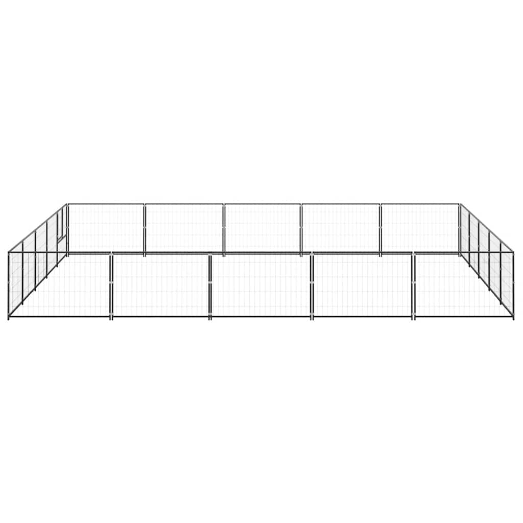 Dog Kennel Black 25 m? Steel