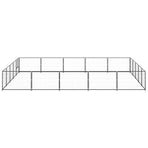 Dog Kennel Black 25 m² Steel