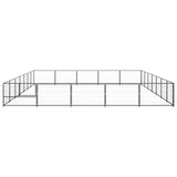 Dog Kennel Black 35 m² Steel - Side View