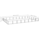 Dog Kennel Black 40 m? Steel