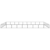 Dog Kennel Black 45 m² Steel - Front View