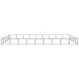 Dog Kennel Black 45 m² Steel