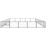 Dog Kennel Black 45 m² Steel