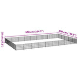Dog Kennel Black 45 m² Steel