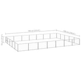 Dog Kennel Silver 35 m? Steel