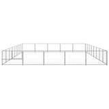 Dog Kennel Silver 40 m² Steel - Side View