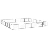 Dog Kennel Black 36 m? Steel